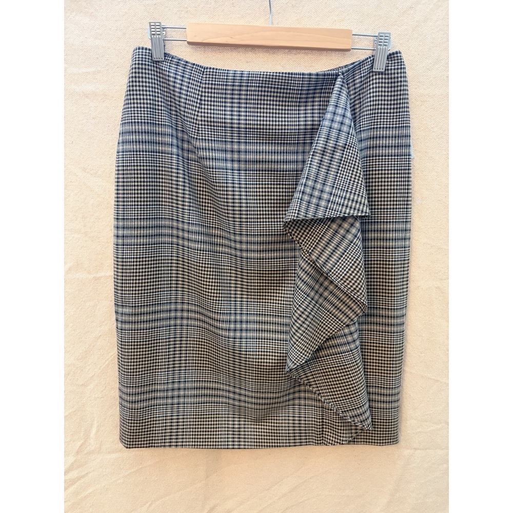 NWT Antonio Melani Misha Plaid Side Ruffle Skirt Size 8 Retail $129/Classic/Fall